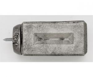 Beveled Brick Finial With Plug - 011 - Antique Pewter